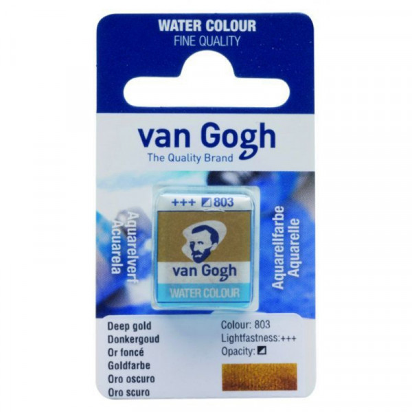 Краски акварельные Van Gogh 803 темное золото, кювета