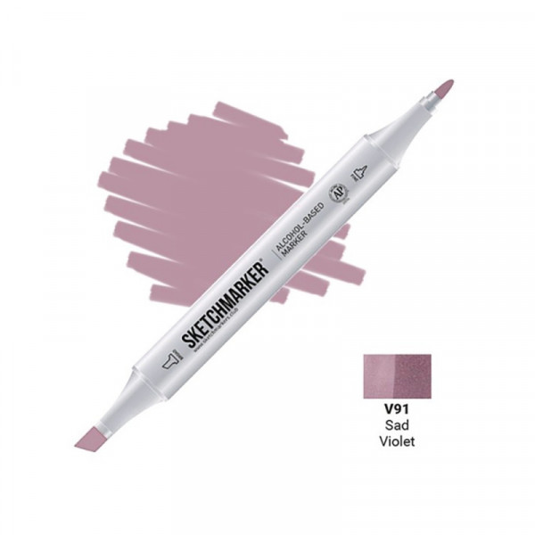 Маркер перм., худ. Sketchmarker двусторонний, V91, фиолетовый тусклый