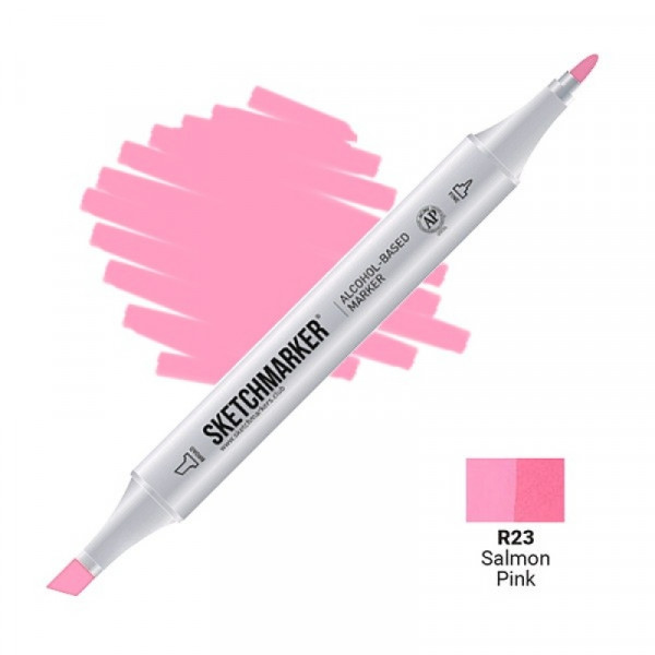 Маркер перм., худ. Sketchmarker двусторонний, R23, розовый лососевый Маркер перм., худ. Sketchmarker двусторонний, R23, розовый лососевый