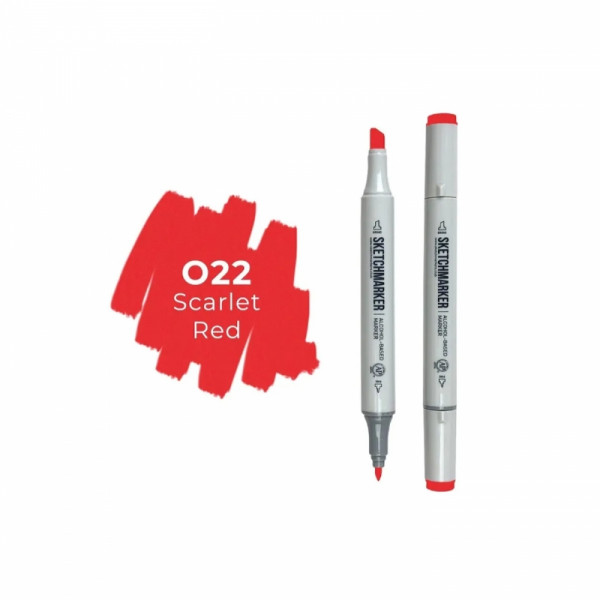 Маркер перм., худ. Sketchmarker двухсторонний, O22 алый Маркер перм., худ. Sketchmarker двухсторонний, O22 алый