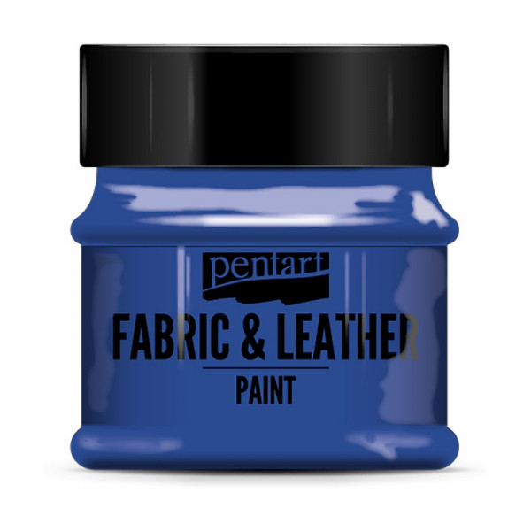 Краски д/текстиля Pentart Fabric & Leather paint синий, 50 мл, банка