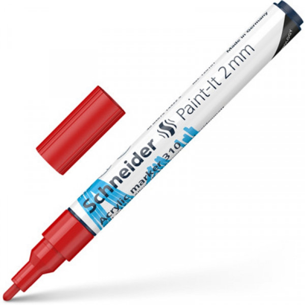Маркер акриловый  Paint-It 310 2 мм, красный