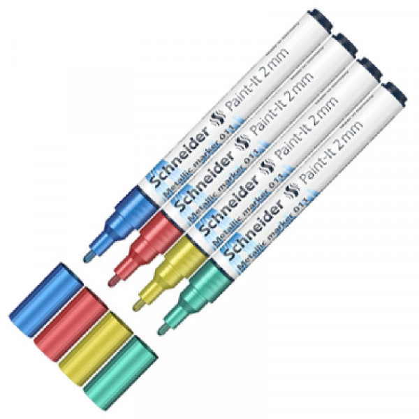 Набор маркеров Paint-It 011 Set 2 4 шт., ассорти металлик Набор маркеров Paint-It 011 Set 2 4 шт., ассорти металлик