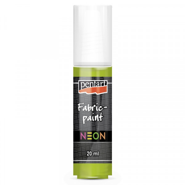 Краски д/текстиля Pentart Fabric paint neon зеленый, 20 мл, банка