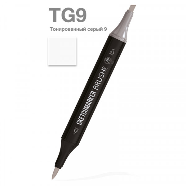 Маркер перм., худ. Sketchmarker Brush двусторонний, TG9, тонированный серый 9