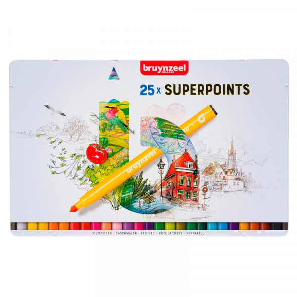 Маркер худ. Bruynzeel Super Point набор 25 шт.