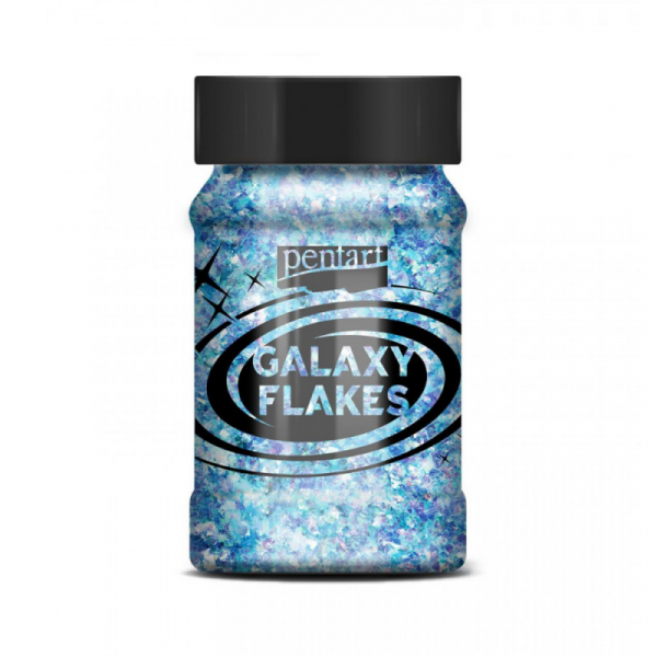 Хлопья декоративные Pentart Galaxy Flakes 15 гр, голубой Уран