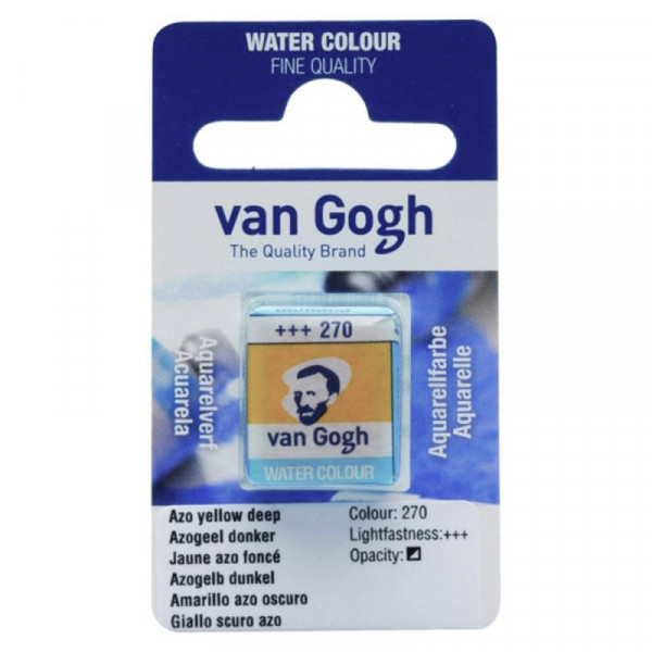 Краски акварельные Van Gogh 270 желтый AZO темный, кювета