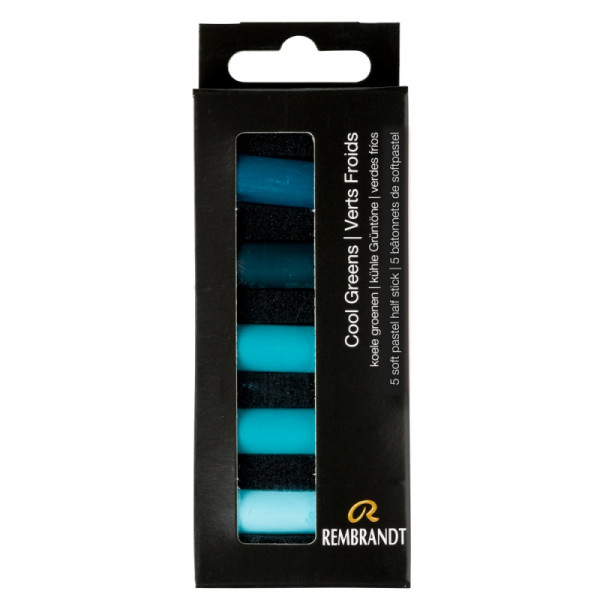 Пастель мягкая Rembrandt Half Pastel набор, 5 цв., холодные зеленые