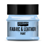 Краски д/текстиля Pentart Fabric & Leather paint небесно-голубой, 50 мл, банка Краски д/текстиля Pentart Fabric & Leather paint небесно-голубой, 50 мл, банка