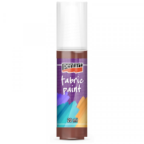 Краски д/текстиля Pentart Fabric paint темно-коричневый, 20 мл, банка