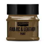 Краски д/текстиля Pentart Fabric & Leather paint темно-коричневый, 50 мл, банка Краски д/текстиля Pentart Fabric & Leather paint темно-коричневый, 50 мл, банка