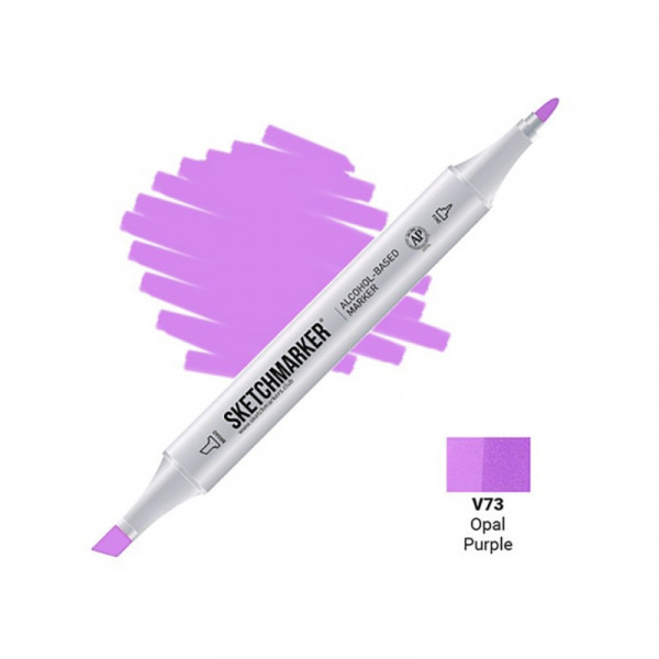 Маркер перм., худ. Sketchmarker двусторонний, V73, фиолетовый опал Маркер перм., худ. Sketchmarker двусторонний, V73, фиолетовый опал