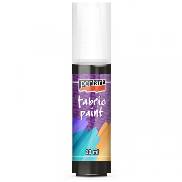 Краски д/текстиля Pentart Fabric paint черный, 20 мл, банка