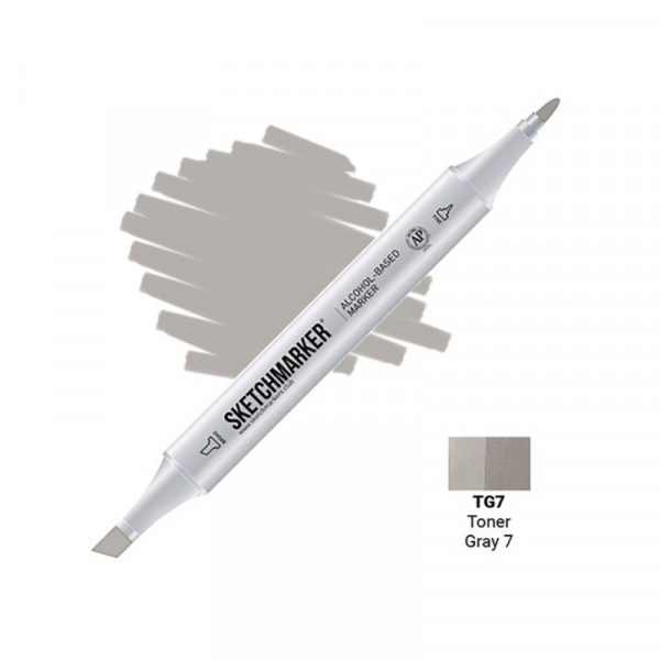 Маркер перм., худ. Sketchmarker двусторонний, TG7, серый тонированный №7 Маркер перм., худ. Sketchmarker двусторонний, TG7, серый тонированный №7