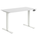 Комплект с мех. приводом WellDesk First,цвет белый, столешница ДСП 1395х800х18, Пепел 621 PE