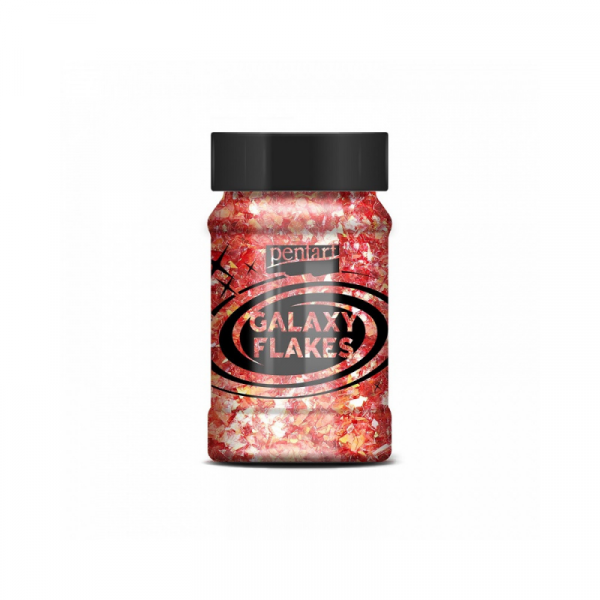 Хлопья декоративные Pentart Galaxy Flakes 15 гр, красно-золотая Ида