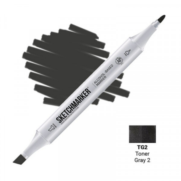 Маркер перм., худ. Sketchmarker двухсторонний, TG2 серый тонированный 2 Маркер перм., худ. Sketchmarker двухсторонний, TG2 серый тонированный 2