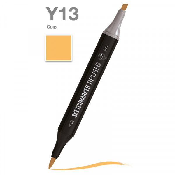 Маркер перм., худ. Sketchmarker Brush двусторонний, Y13, сыр Маркер перм., худ. Sketchmarker Brush двусторонний, Y13, сыр