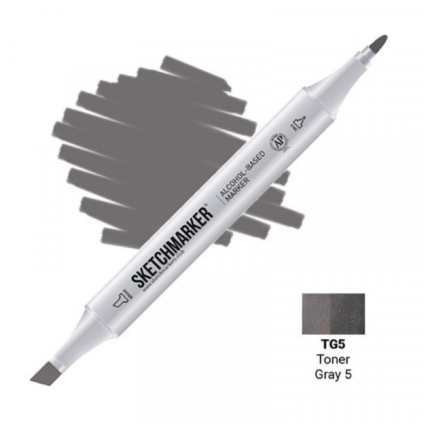 Маркер перм., худ. Sketchmarker двухсторонний, TG5 серый тонированный 5 Маркер перм., худ. Sketchmarker двухсторонний, TG5 серый тонированный 5