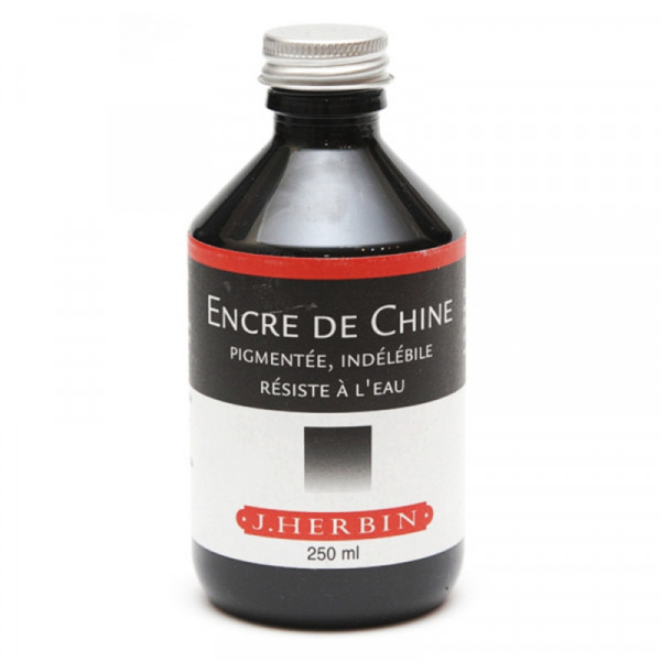 Тушь индийская Herbin для каллиграфии, 250 мл, черный