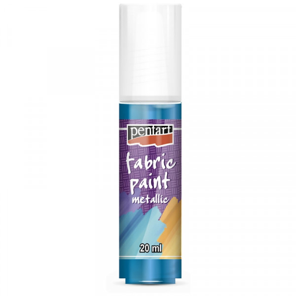Краски д/текстиля Pentart Fabric paint metallic светло-голубой, 20 мл, банка
