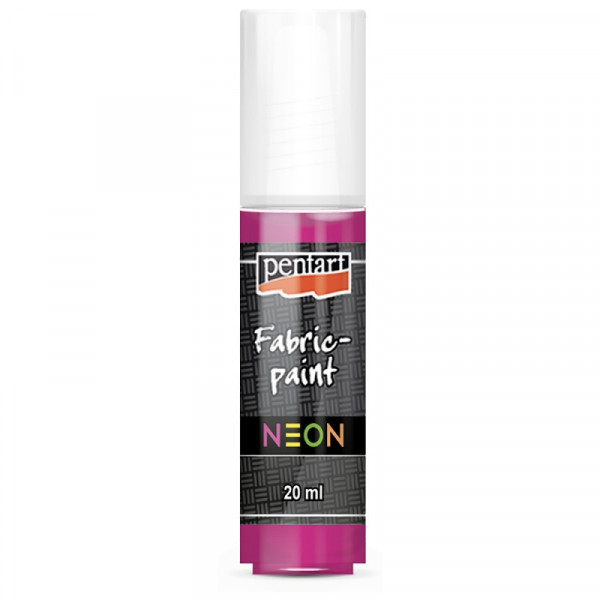 Краски д/текстиля Pentart Fabric paint neon розовый, 20 мл, банка