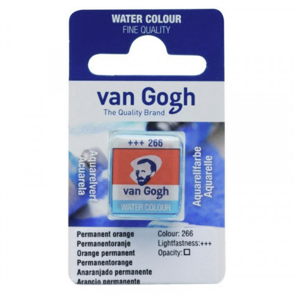 Краски акварельные Van Gogh 266 оранжевый прочный, кювета Краски акварельные Van Gogh 266 оранжевый прочный, кювета