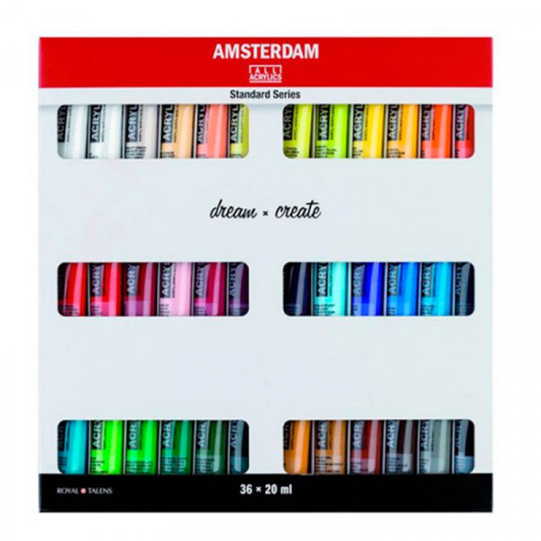 Краски акриловые Amsterdam набор 36 цв., 20 мл, туба