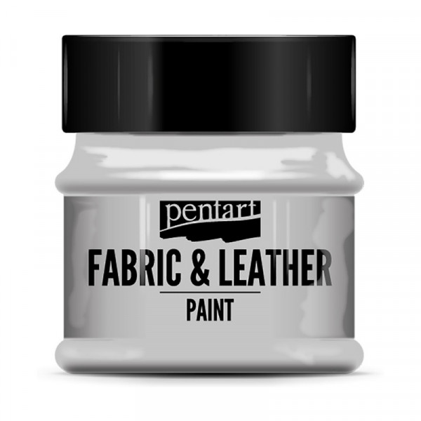 Краски д/текстиля Pentart Fabric & Leather paint серый, 50 мл, банка