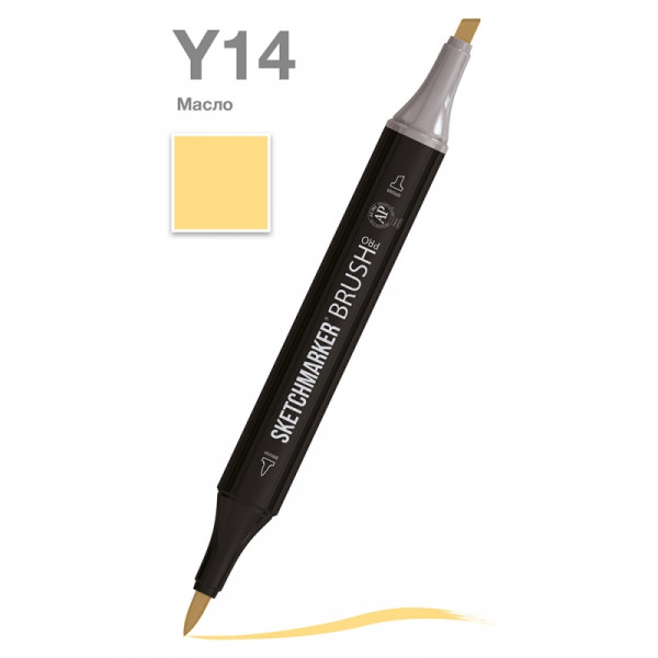 Маркер перм., худ. Sketchmarker Brush двусторонний, Y14, масло Маркер перм., худ. Sketchmarker Brush двусторонний, Y14, масло