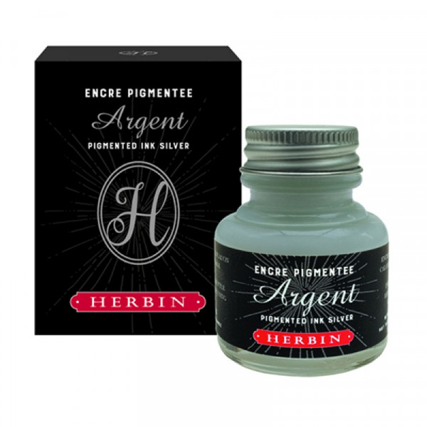 Тушь Herbin для каллиграфии, 30 мл, серебро