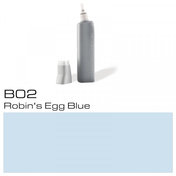 Чернила для заправки маркеров Copic B-02, голубая яичная скорлупа Чернила для заправки маркеров Copic B-02, голубая яичная скорлупа