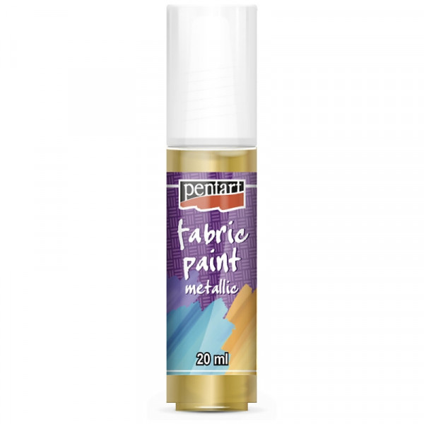 Краски д/текстиля Pentart Fabric paint metallic золото, 20 мл, банка