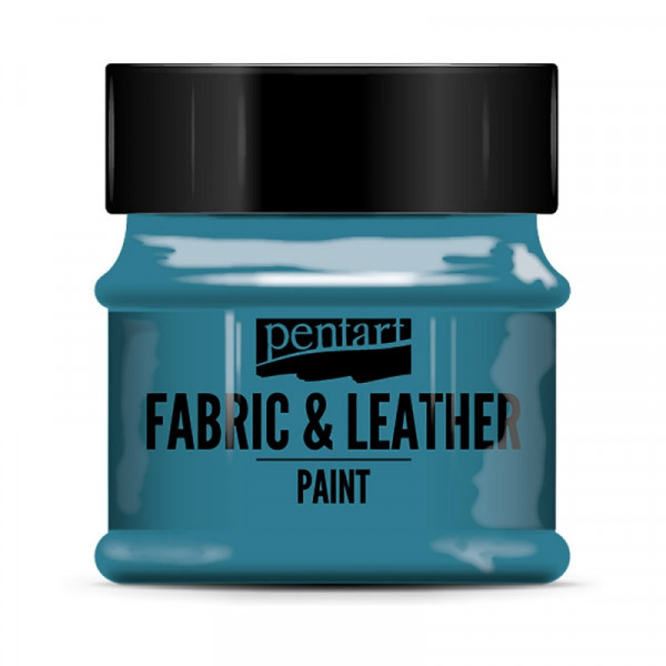 Краски д/текстиля Pentart Fabric & Leather paint бирюзовый, 50 мл, банка