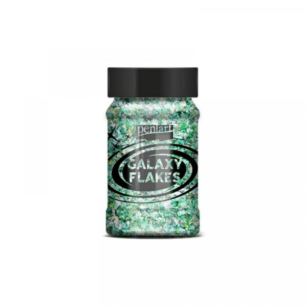 Хлопья декоративные Pentart Galaxy Flakes 15 гр, зеленая Земля