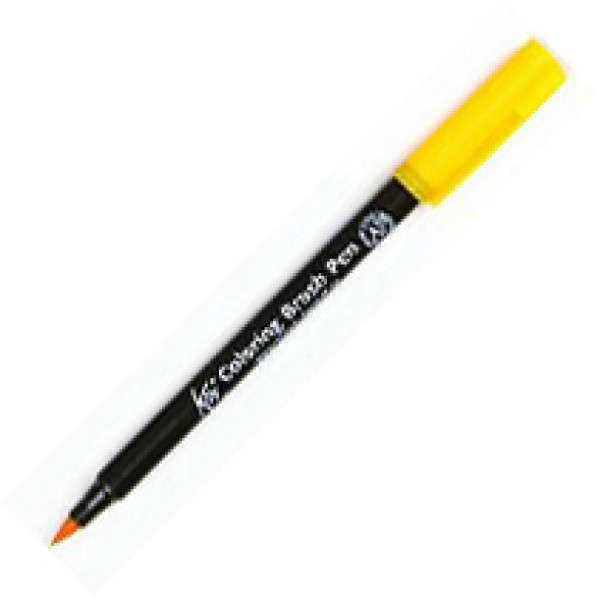 Маркер акварельный Koi Color Brush - т.желтый