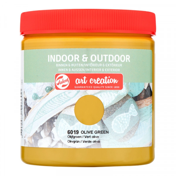 Краски декоративные INDOOR & OUTDOOR 6019 оливковый зелёный 250 мл.