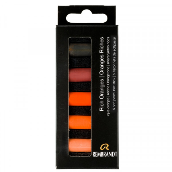 Пастель мягкая Rembrandt Half Pastel набор, 5 цв., насыщенные оранжевые