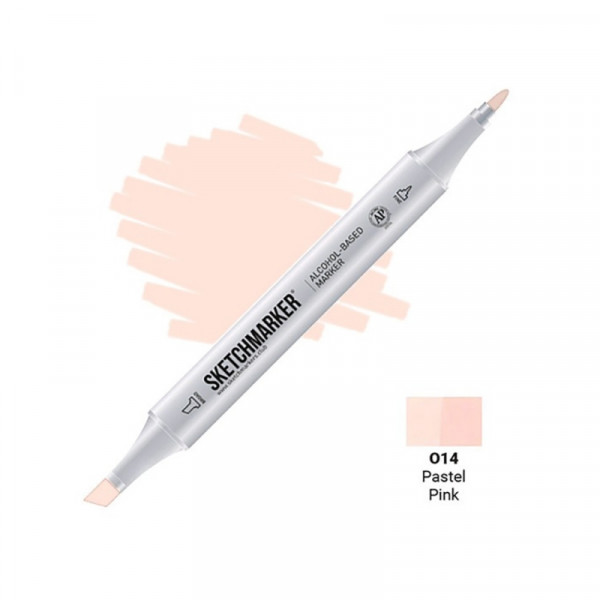 Маркер перм., худ. Sketchmarker двусторонний, O14, розовый пастельный Маркер перм., худ. Sketchmarker двусторонний, O14, розовый пастельный