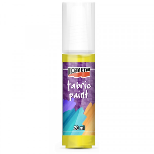 Краски д/текстиля Pentart Fabric paint желтый, 20 мл, банка