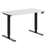Комплект с мех. приводом WellDesk First, цвет черный, столешница ДСП 1395х800х18, Пепел 621 PE