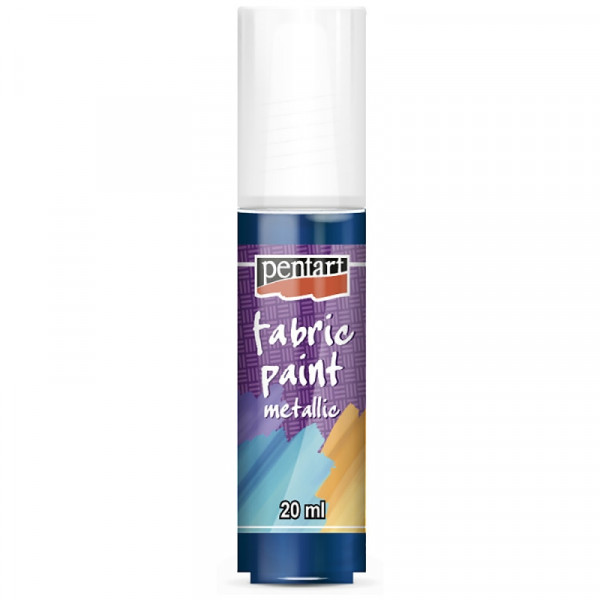 Краски д/текстиля Pentart Fabric paint metallic синий , 20 мл, банка Краски д/текстиля Pentart Fabric paint metallic синий , 20 мл, банка