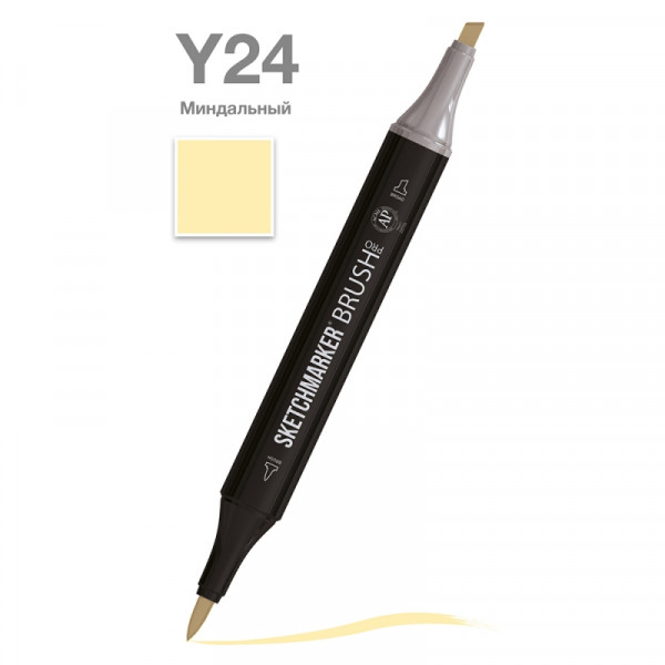 Маркер перм., худ. Sketchmarker Brush двусторонний, Y24, миндальный