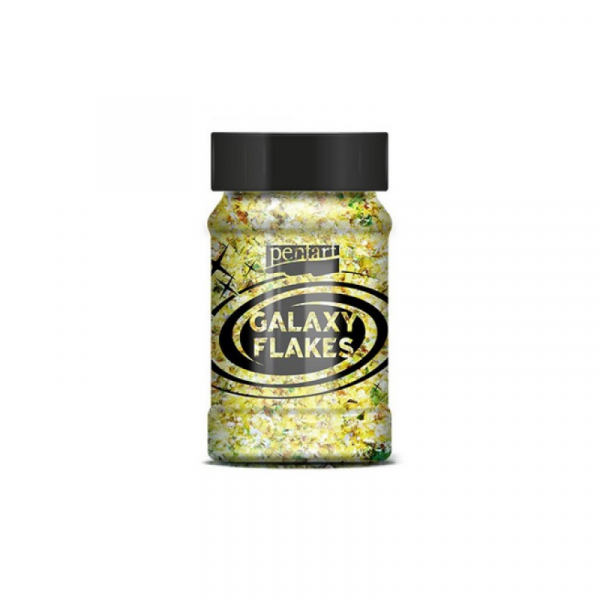 Хлопья декоративные Pentart Galaxy Flakes 15 гр, желтый Плутон