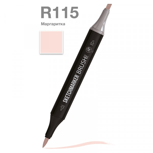 Маркер перм., худ. Sketchmarker Brush двусторонний, R115, маргаритка Маркер перм., худ. Sketchmarker Brush двусторонний, R115, маргаритка