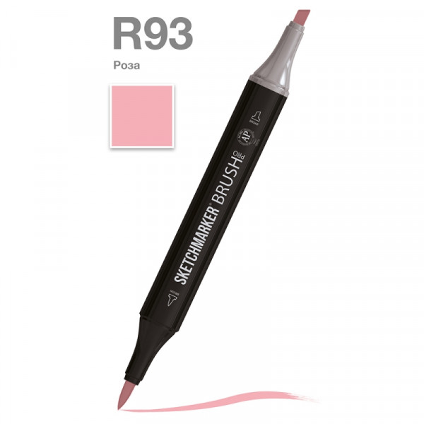 Маркер перм., худ. Sketchmarker Brush двусторонний, R93, роза Маркер перм., худ. Sketchmarker Brush двусторонний, R93, роза