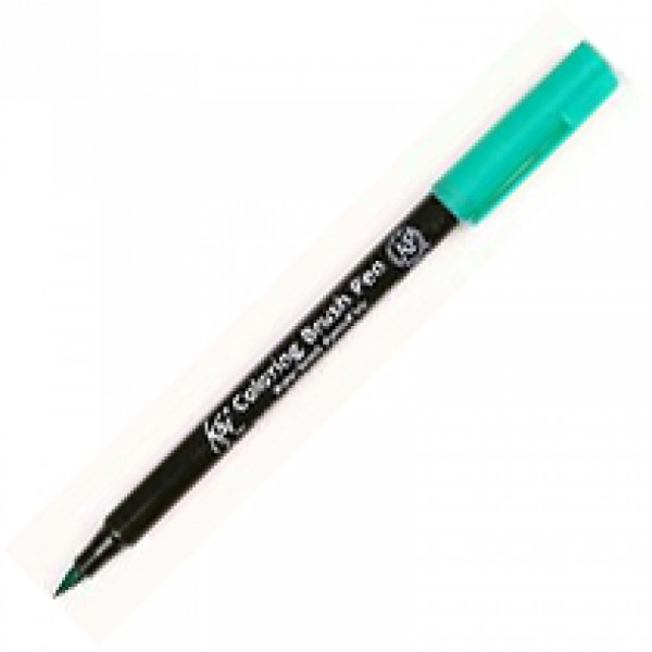 Маркер акварельный Koi Color Brush - сине-зеленый