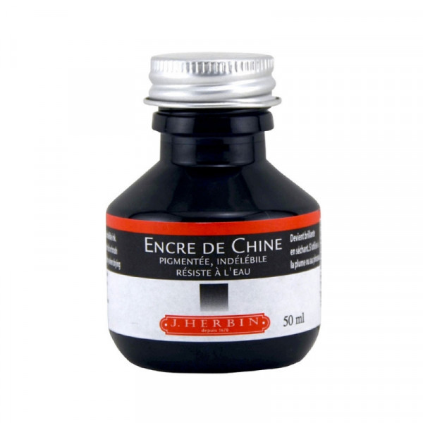 Тушь индийская Herbin для каллиграфии, 50 мл, черный