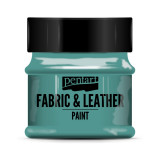 Краски д/текстиля Pentart Fabric & Leather paint бирюзово-зеленый, 50 мл, банка Краски д/текстиля Pentart Fabric & Leather paint бирюзово-зеленый, 50 мл, банка